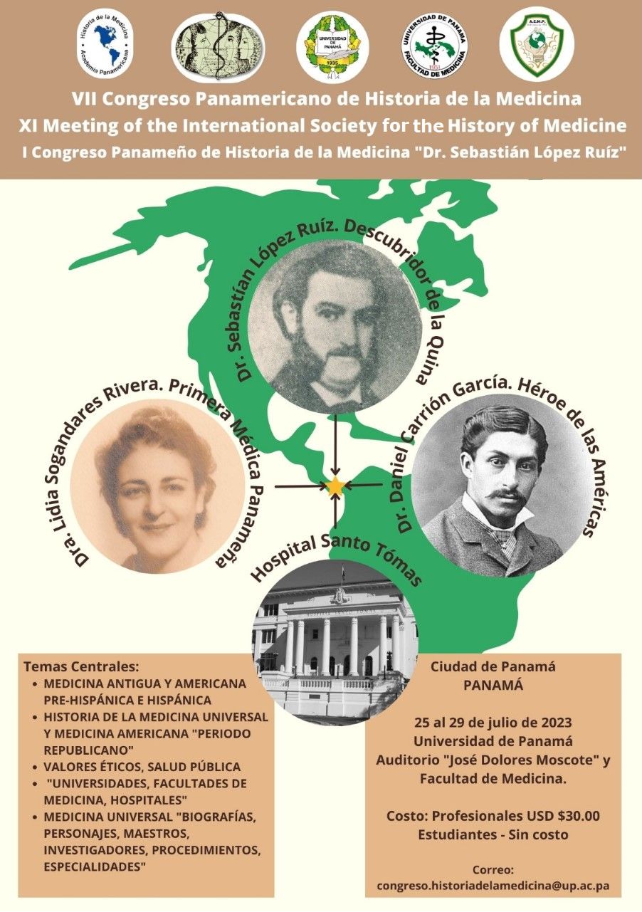 Poster del Congreso de Historia de la Medicina - Panamá